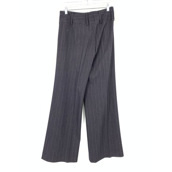 H&M Pant Suit Womens Sz 6 Single Button Blazer Straight Leg Pant Gray Pinstripe - Picture 9 of 13